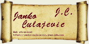 Janko Čulajević vizit kartica